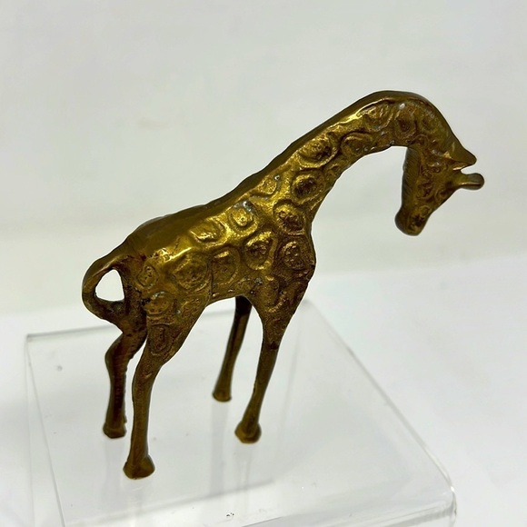 Solid Brass Giraffe MCM Mid Century Modern 4” - Picture 1 of 4